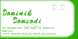 dominik domsodi business card